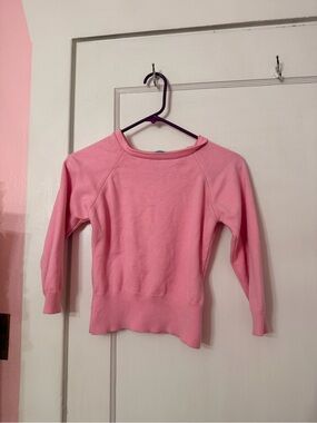 Pretty Retro Pink Crewneck Sweater - Classic Knit Top Rockabilly Pinup Vintage